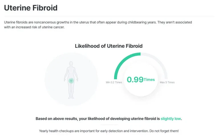 Uterine Fibroid DNA Test Report Example
